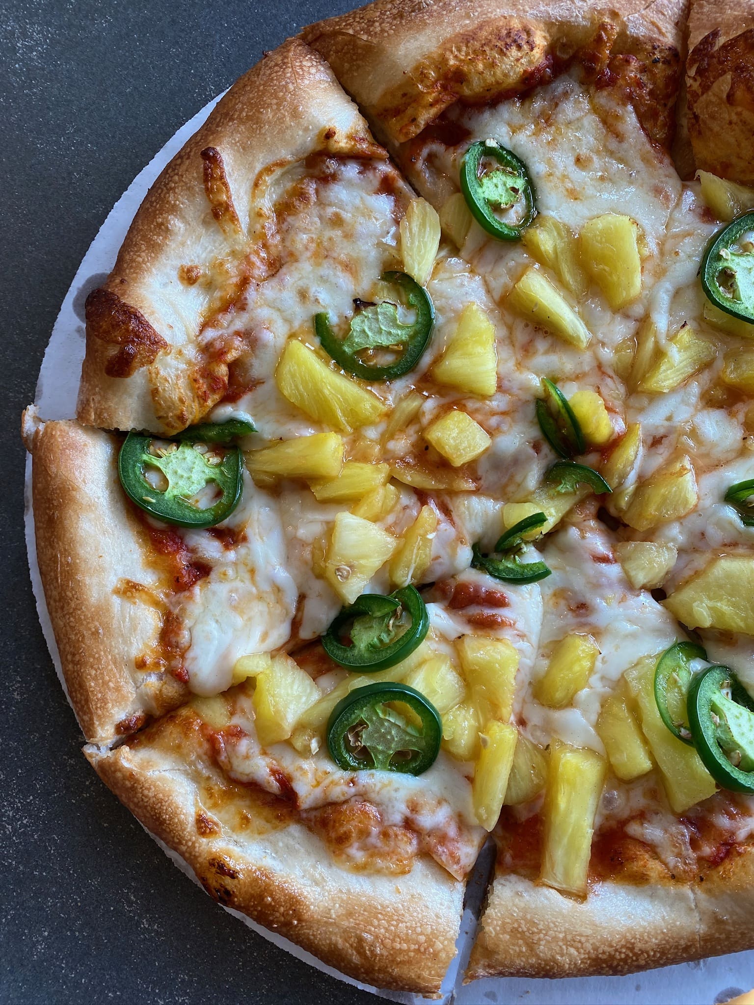 Hawaiian with jalapenos and pineapple